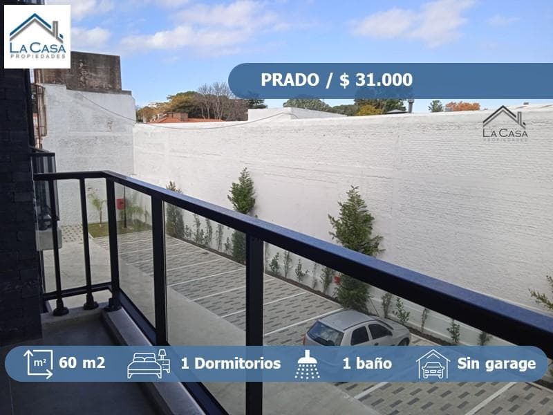 Alquile Apartamento a estrenar de 1 Dormitorio en Prado.